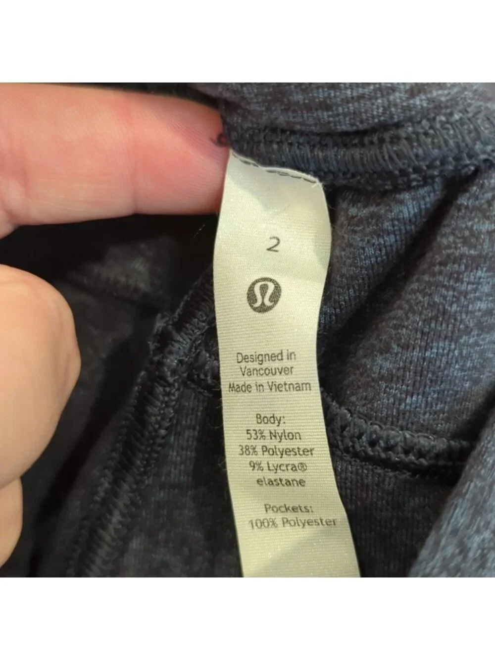 Lululemon Ready to Rulu Jogger Crop Heathered Submarine / Black